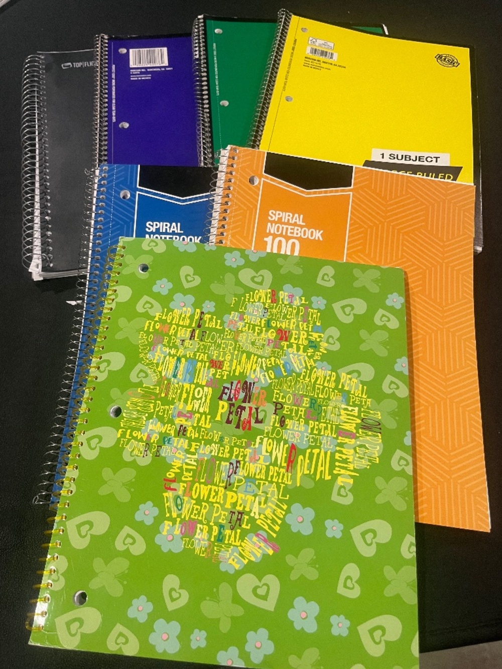 7 notebooks